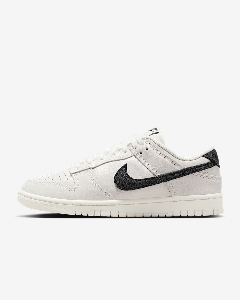 Nike White Black Dunk Low SE Sneakers